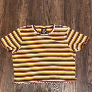 Dickies Kids Striped Tee - Red, Yellow, Brown
